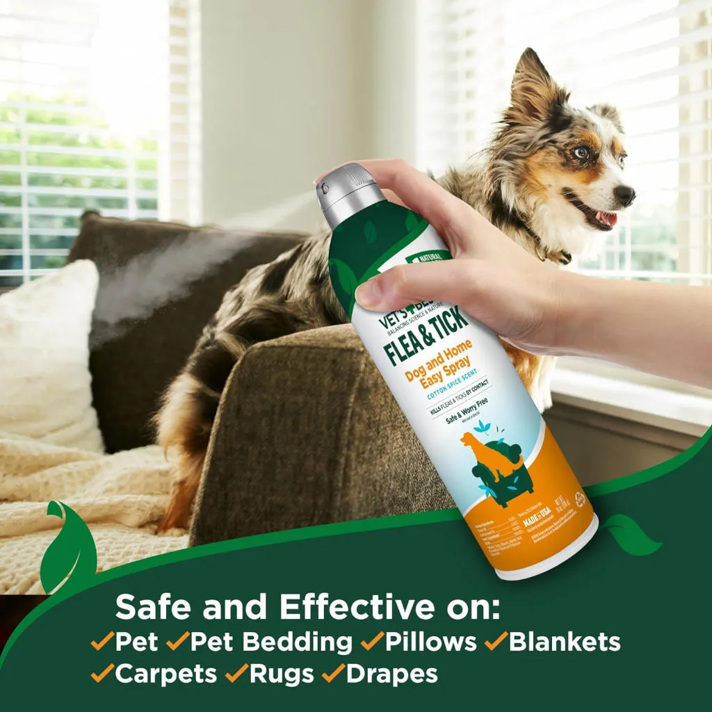 Vet's Best Flea & Tick Cat and Home Spray Cotton Spice Scent (14 oz)
