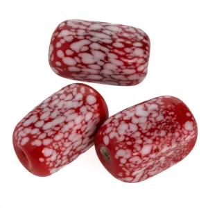 Vintage Japanese rectangular crumb beads. 18x12mm. Pkg of 2. b11-rd-0755(e)