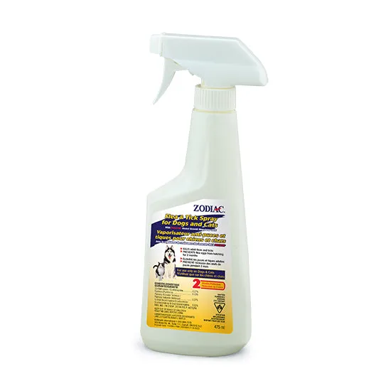 ZODIAC® FLEA & TICK SPRAY FOR DOGS & CATS - WITH PRECOR® INSECT GROWTH REGULATOR (IGR)
